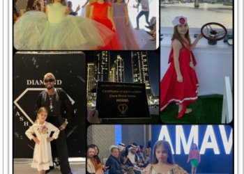 GALERIE. La 7 ani, orădeanca Riana Ciora, prezentări cei mai renumiți designeri, shootinguri în fabulosul hotel SLS Dubai, prezentare pe un vas de lux care naviga printre zgârâie nori