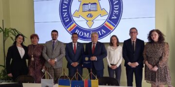 Rectorul universității columbiene este în vizită la Universitatea din Oradea