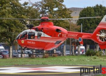 Adus cu elicopeterul de la Satu mare la UPU Oradea pentru o afecțiune neurologică gravă