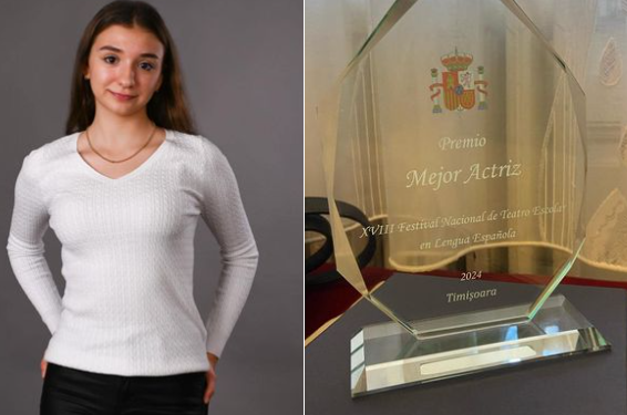 Orădeanca Dalia Andreea Brândaș, cea mai bună actriță la Festivalului Național de Teatru Școlar în Limba Spaniolă