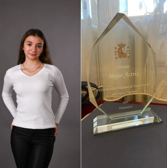 Orădeanca Dalia Andreea Brândaș, cea mai bună actriță la Festivalului Național de Teatru Școlar în Limba Spaniolă