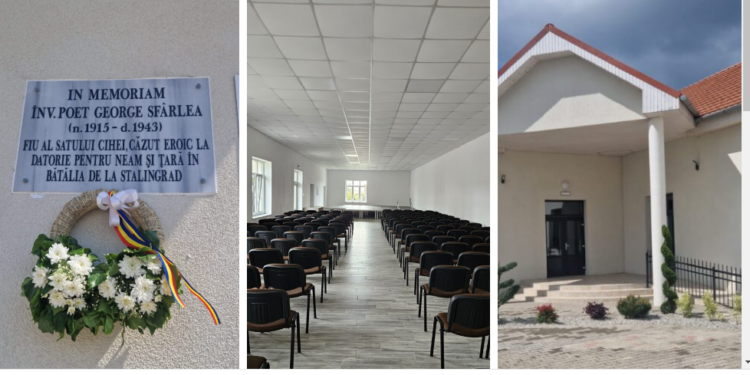 Eroul din Cihei, învățătorul George Sfârlea, care la doar 28 de ani a căzut  în bătălia de la Stalingrad. O placă comemorativă dezvelită în memoria sa
