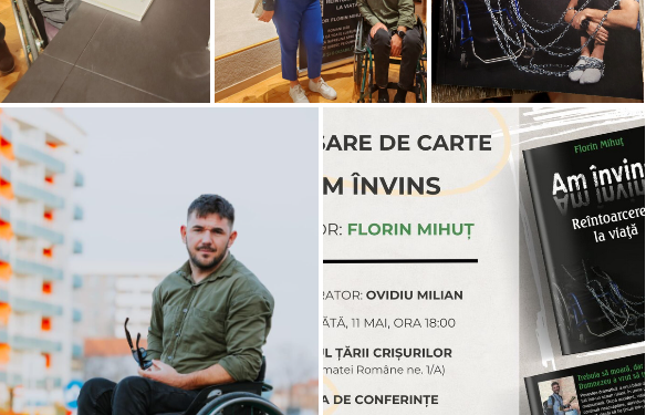 „Am învins. Reîntoarcerea la viață”! – o lectură în urma căreia nu vei mai privi viața la fel. Florin Mihuț povestește cum a ajuns să-și iubească scaunul cu rotile după depresia prin care sportivul a trecut după accident
