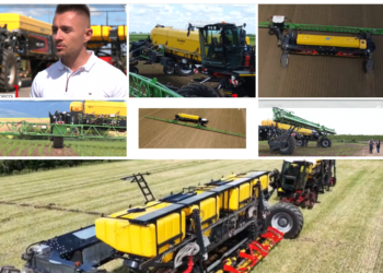 Cel mai mare utilaj din lume, testat într-o fermă administrată de orădeanul Emanuel Iercan. Gigantul costă 3 milioane de euro