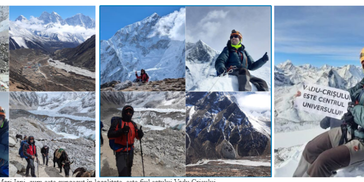 Un inginer din Vadu Crișului pe Vârful Island Peak. Ioan Kovaci: Vadu Crișului e centrul universului