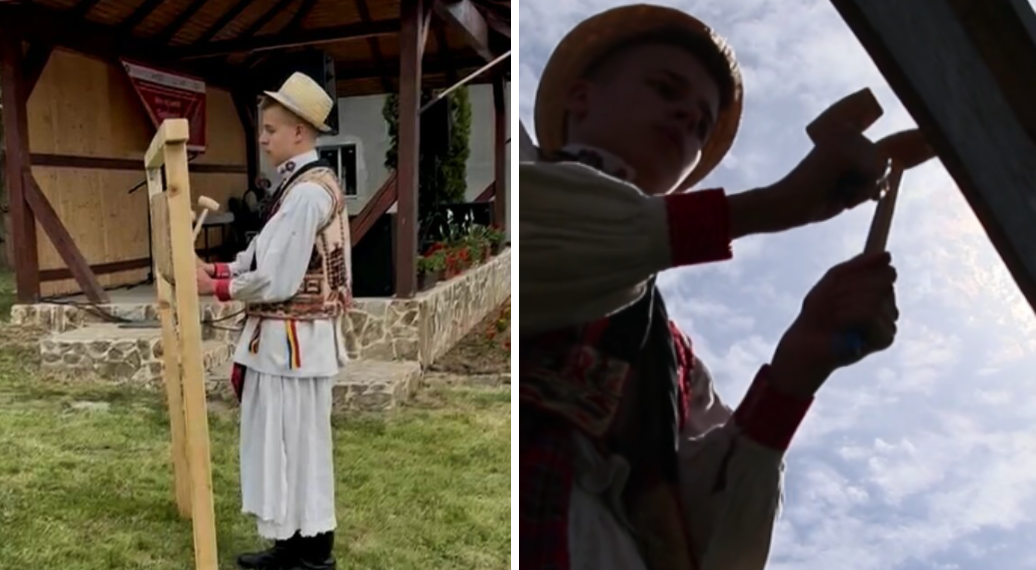 Vulcanistul Răzvan Lupău, înzestrat cu un auz muzical deosebit, câștigător la concursul de bătut toaca, la Drăgoteni.Adolescentul cântă la caval, fluier, toacă, chitară, o parte din instrumente sunt făurite chiar de el