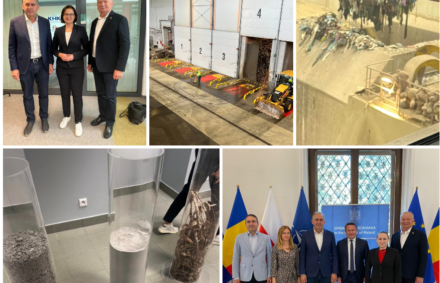 Ioan Mang, vicepreședintele Comisiei pentru Industrii și Servicii, în Polonia, la o unitate unde deșeurile menajere nereciclabile sunt transformate în energie