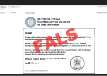 Tentativă de înşelăciune în numele Direcţiei Generale Antifraudă Fiscală