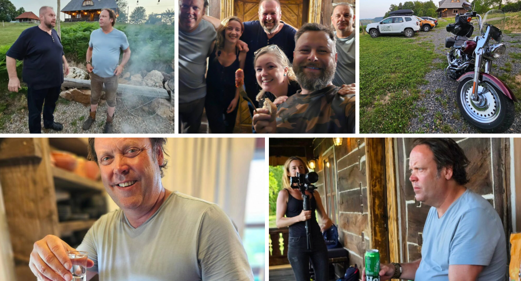 „Ce zi specială a fost să-l văd pe Charlie Ottley pe motocicleta lui intrând în Nook-ul nostru!.„Echipa Flavours of Romania a fost la Șuncuiuș însoțită de Cristian Tabără