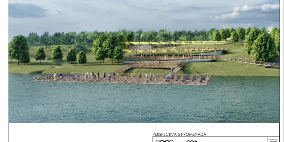 Investiție fabuloasă de peste 6 milioane euro într-o zonă de agrement pe Lacul Cărăsău. Va avea promenade plutitoare