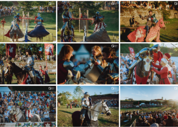 GALERIE. Mihai Cotei în finala Golden Gryphon Tournament. Cavalerul e gata să-și înfrunte adversarii în Cetatea Oradea