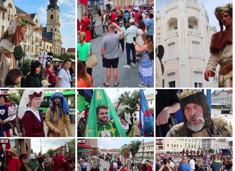 Prezentare de modă medievală, jurământul cavalerilor, o luptă între răufăcători medievali au deschis Festivalul Medieval