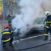 Un autoturism aflat în mers a luat foc pe o stradă din Oradea