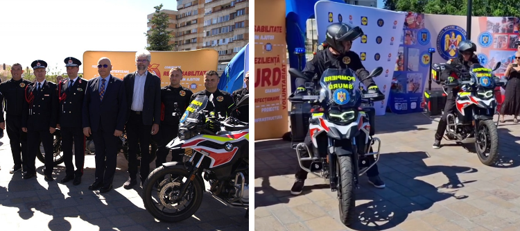 Urgențe pe motociclete. Sunt echipate cu toate dispozitivele medicale necesare acordării rapide a primului ajutor