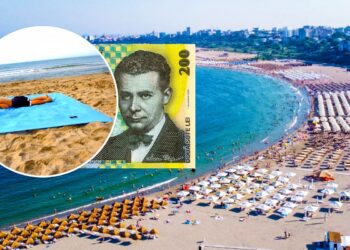 România aberantă. Pe o plajă din Mamaia un loc de cearșaf costă 200 lei/zi