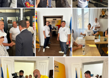 GALERIE. 300 de bihoreni au semnat ieri contractul cu George Simion. Fostul primar al Șteiului, Ioan Lucaciu, printre ei