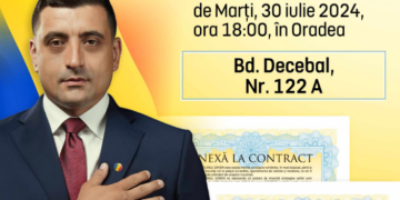 George Simion, președintele AUR, va fi prezent azi la Oradea pentru a semna personal contractele de locuințe. Orădeanul Ciprian Blejan, coordonator al Campaniei Prezidențiale