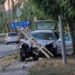 Aușeu, două accidente grave în câteva ore. Motociclist mort. Doi oameniu răniți după ce au intrat cu mașina într-un stâlp