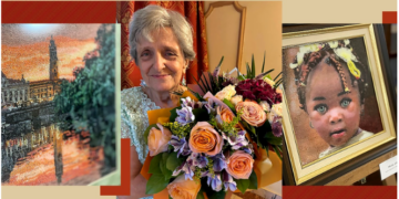 Stomatologul orădean care a făcut o față de masă din 35.000 de noduri celtice și tablouri din 100.000 de mărgele