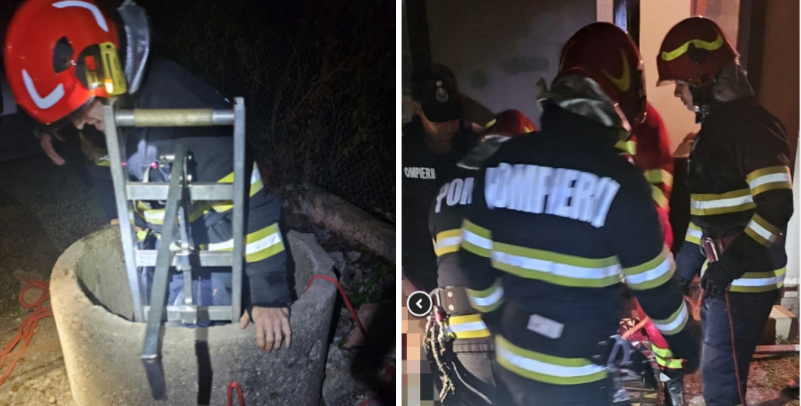 O femeie din Balc a căzut într-o fântână. Salvată în miez de noapte de pompieri