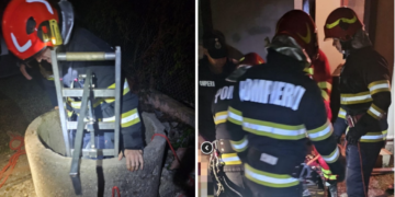 O femeie din Balc a căzut într-o fântână. Salvată în miez de noapte de pompieri