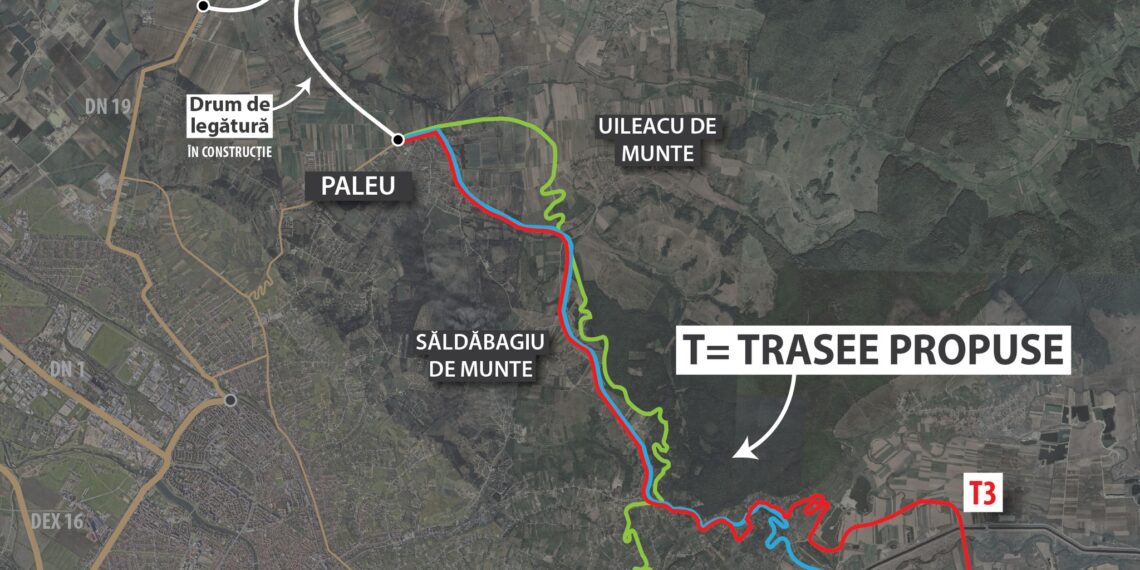 CJ Bihor propune 3 trasee pentru inelul metropolitan de nord