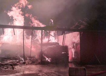 Incendiu violent la o fabrică de sicrie din Valea Mare de Criș