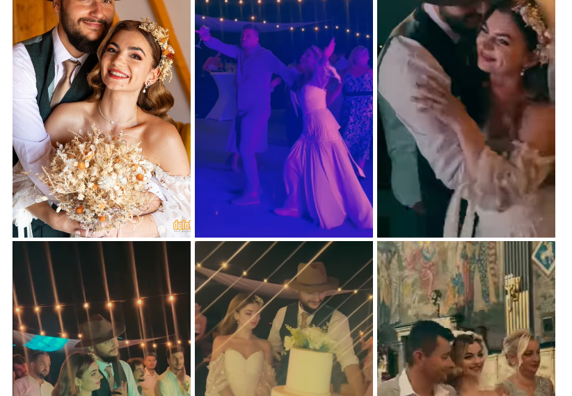 GALERIE.Nuntă în familia Teatrului din Oradea. Petrecere de vis la nunta actorilor Giorgianei Coman și David Constantinescu! Cine i-a făcut să plângă