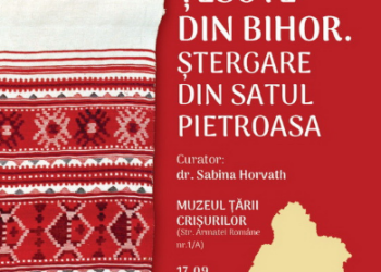 „Odoare țesute din Bihor. Ștergare din satul Pietroasa”, etalate la Muzeul Țării Crișurilor