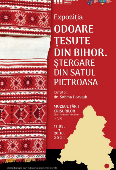 „Odoare țesute din Bihor. Ștergare din satul Pietroasa”, etalate la Muzeul Țării Crișurilor