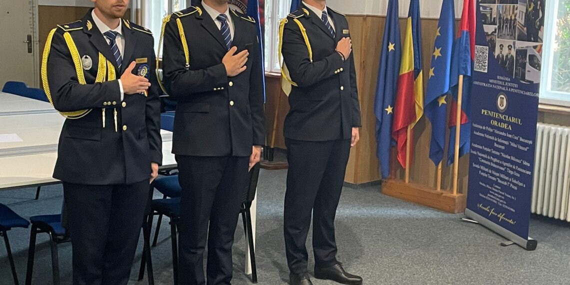 Trei polițiști care au depus azi jurământul vor contribui la menținerea ordinii și la asigurarea unui mediu sigur în cadrul Penitenciarului Oradea