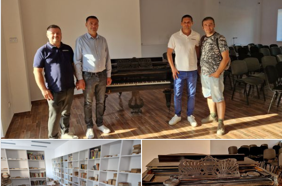 Centrul Cultural Țețchea dotat cu peste 700 de cărți şi un pian prin donația Kiwanis Men’s Club – Oradea – Varadinum