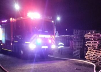 Incendiu violent la depozitul de europaleți din Tileagd