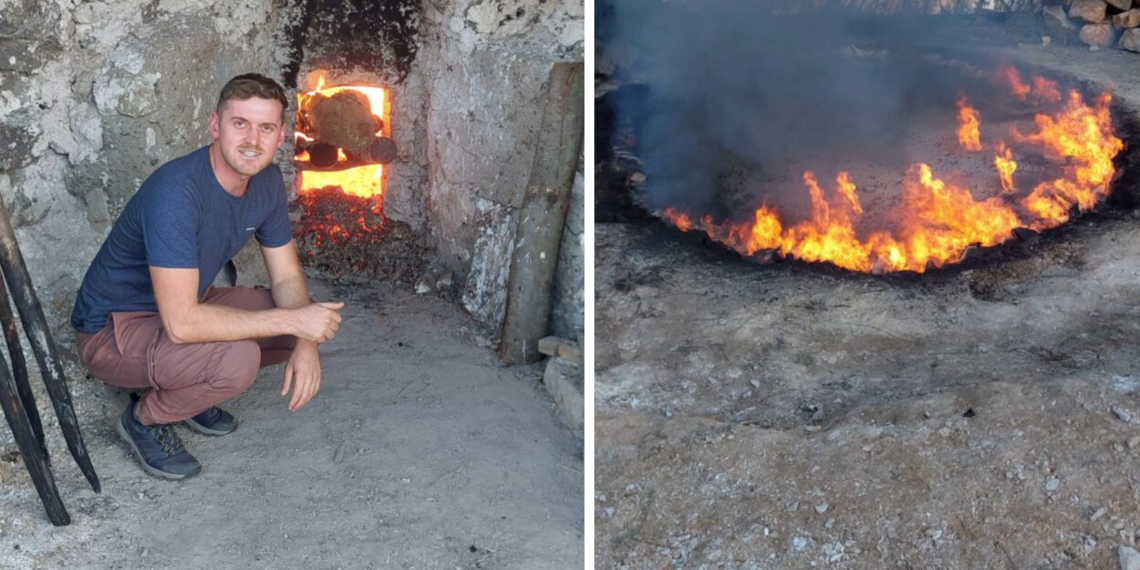 În Izbuc, varnita se mai aprinde doar o data pe an. Baciu Aurel aprinde varnita de la 16 ani