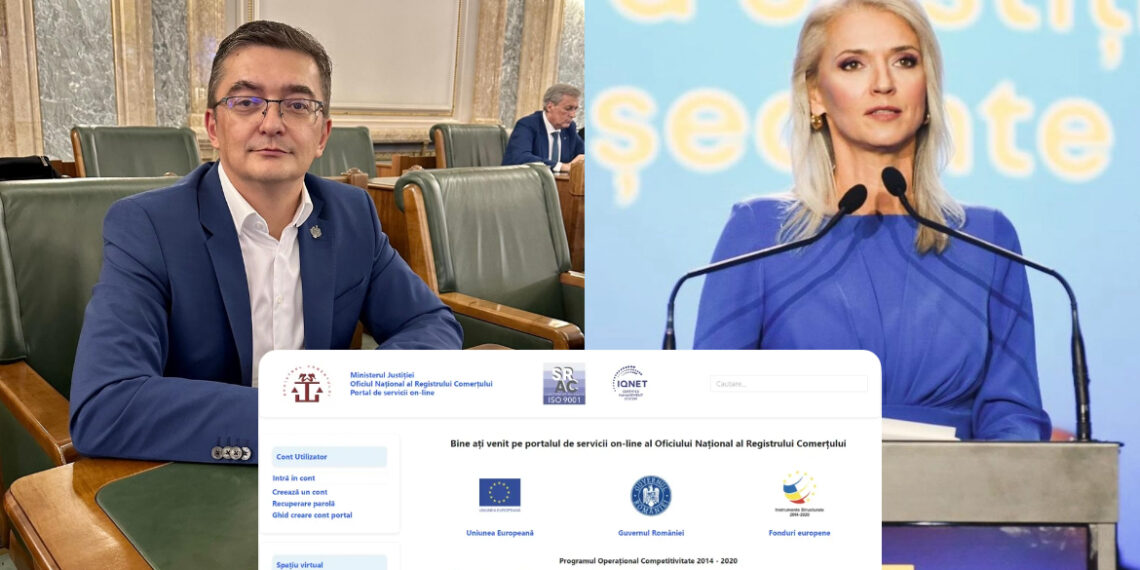 Senatorul de Bihor Adrian Hatos vs ministra Justiției Alina Gorghiu: interpelare cu privire la problemele portalului ONRC
