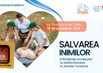 Asociația Caravana cu Medici Bihor lansează proiectul „Salvarea Inimilor: extinderea accesului la defibrilatoare în zonele turistice” în localitatea Remeți