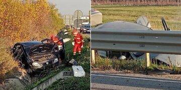 Trei persoane transportate la spital pentru îngrijiri medicale după un accident grav la Grădinari