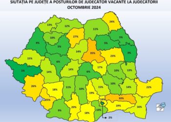 Doar 60 dintre judecatorii au toate posturile ocupate,dintre cele 175 de judecatorii din tara. Bihorul face exceptie