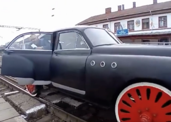 Firma lui Beniamin Rus, inaugurare inedită. Firul I modernizat a fost inaugurat cu o drezină Buick, utilizată de Gheorghe Gheorghiu Dej