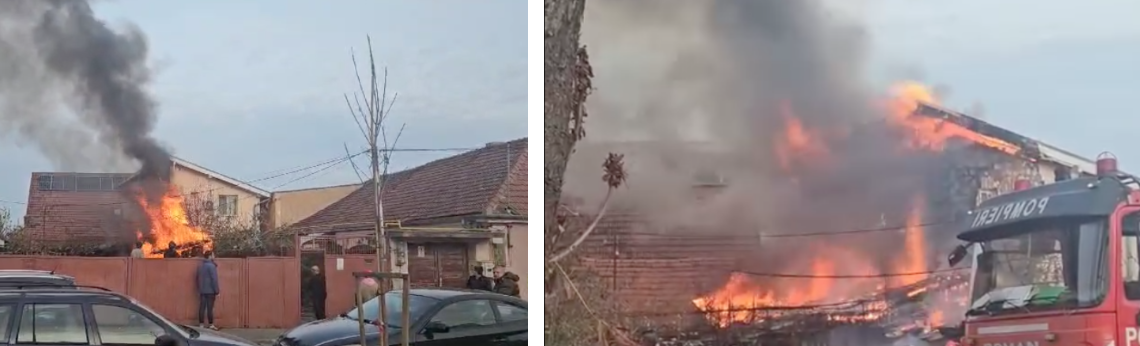 Update. Incendiu violent în inima orașului, langa Podul Centenarului.Fumul gros se vede de la sute de metri depărtare