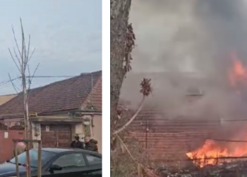 Update. Incendiu violent în inima orașului, langa Podul Centenarului.Fumul gros se vede de la sute de metri depărtare