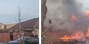 Update. Incendiu violent în inima orașului, langa Podul Centenarului.Fumul gros se vede de la sute de metri depărtare