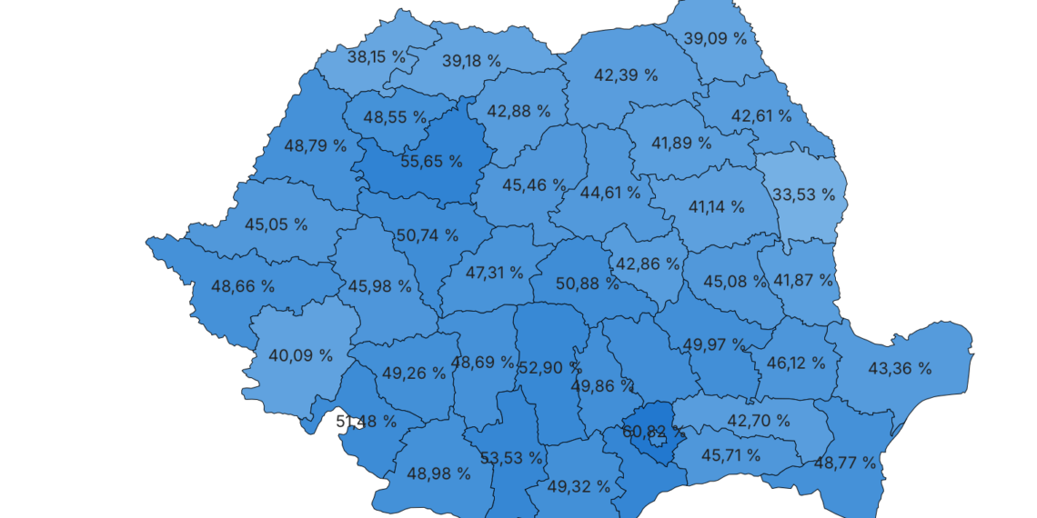 Aproape 49% dintre bihoreni au votat cu o ora înainte de închiderea urnelor