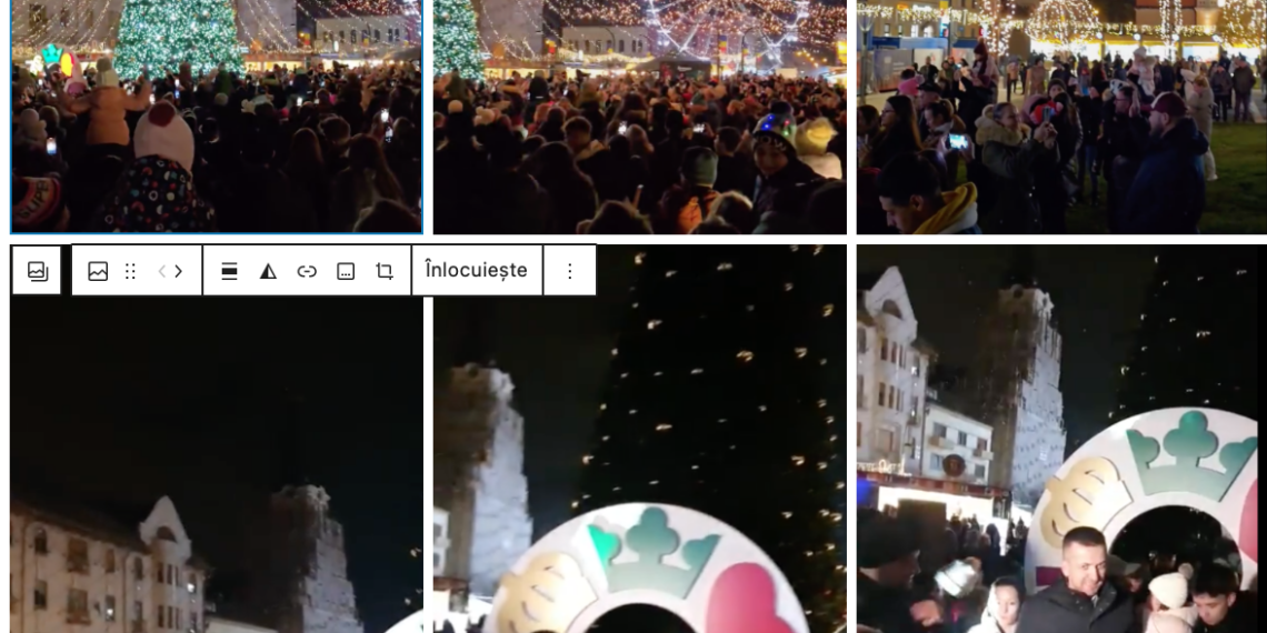 S-au aprins luminițele în Târgul de Crăciun la Oradea