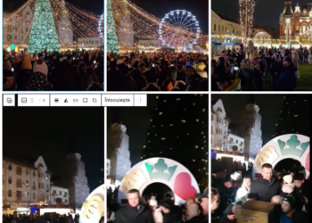 S-au aprins luminițele în Târgul de Crăciun la Oradea
