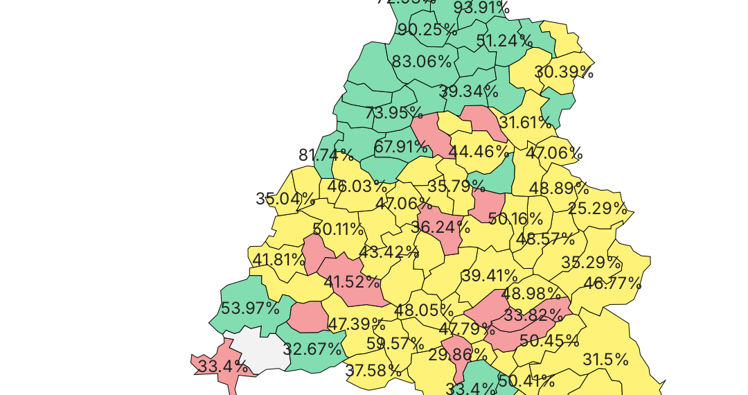 Bihorul e „galben”. PSD Unit , PSD Independent „fura” din voturile PSD. După ce Lasconi a câștigat Oradea, USR în jur de 3%