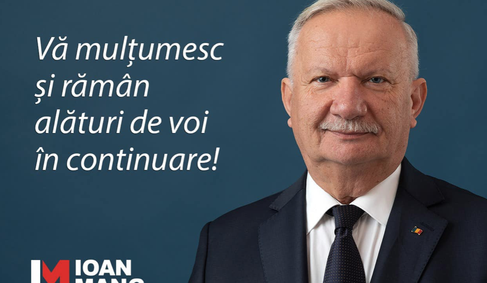 Încă un intelectual pleacă din Parlament. Ioan Mang nu a mai primit un nou mandat.”Am fost onorat să vă reprezint până acum și să susțin proiecte și legi pentru județul nostru și în beneficiul tuturor românilor. Voi continua să vă fiu alături indiferent de locul în care mă voi afla”