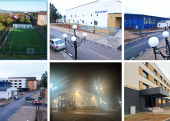 Investiție cu cap. Complexul cu hub educațional, bază sportivă, bazin didactic de înot, teren de beach-volley și o secție de balneologie și recuperare medicală, construit la Stei, aproape gata