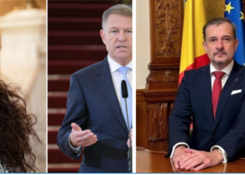 Bihorenii Alexandra-Maria Bocse, șefa de promoție din 2006 de la „Eminescu”,  și George Bologan, consilierii președintelui Iohannis, decorați