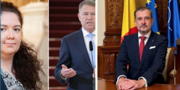 Bihorenii Alexandra-Maria Bocse, șefa de promoție din 2006 de la „Eminescu”,  și George Bologan, consilierii președintelui Iohannis, decorați